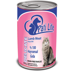 24'lü Pati Life Kuzu Etli Kedi Konserve Mama 415 Gr