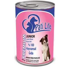 24'lü Pati Life Yavru Kuzu Etli Köpek Konserve Mama 415 Gr