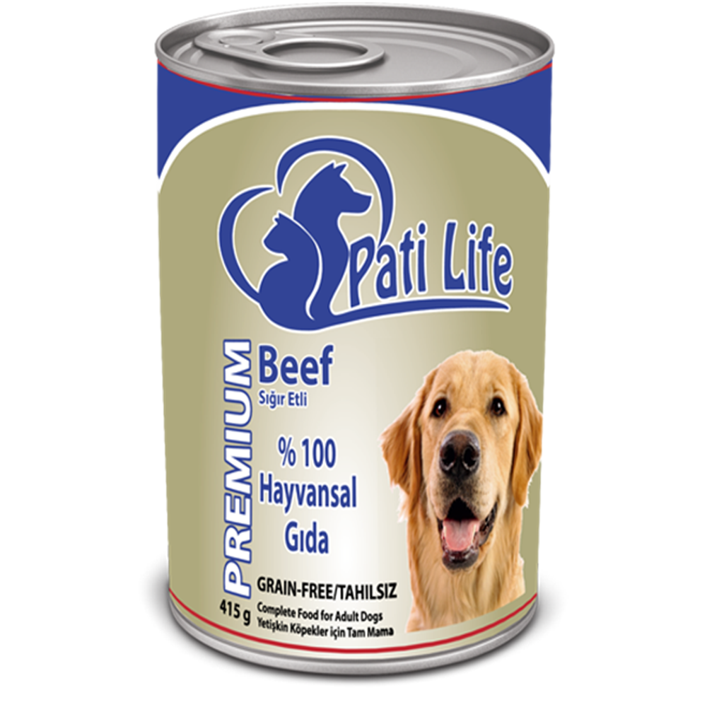 24'lü Pati Life 415 Gr Köpek Sığır Etli Konserve Mama