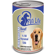 24'lü Pati Life 415 Gr Köpek Sığır Etli Konserve Mama