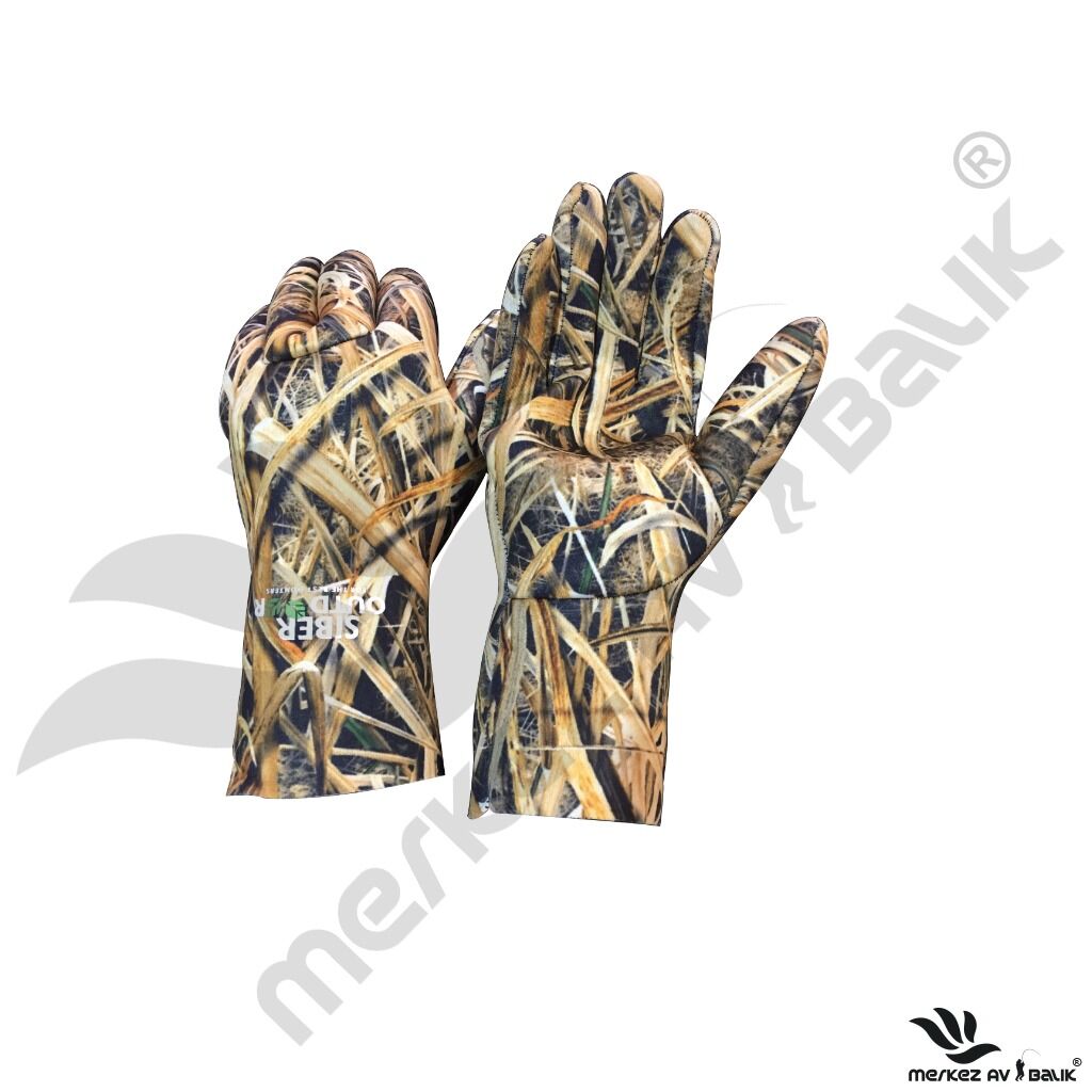 Siber Outdoor Neopren Eldiven 3mm Saz Desenli