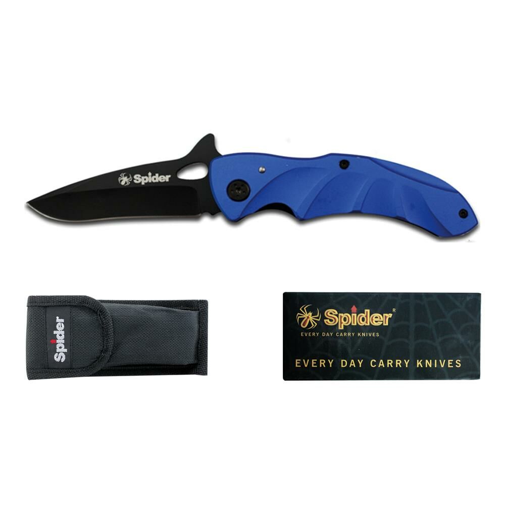 Spider Paslanmaz Bel Klipsli Çakı E263BLU