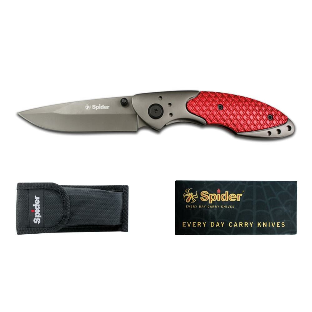 Spider Paslanmaz Bel Klipsli Çakı E548RED