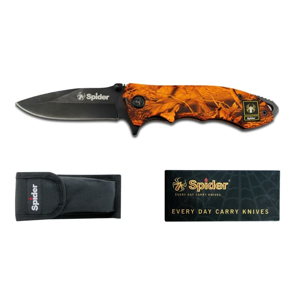 Spider Paslanmaz Bel Klipsli Çakı E417-6OR