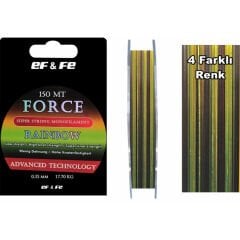 Effe Force Rainbow Renkli 150 Metre misina