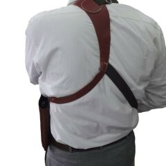 Yaylı Koltuk Altı Deri Kılıf Kahverengi