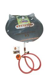 Tüplü Sac Ocak 55 Cm Ekmek Yufka Sacı Hortum Dedantörlü Set