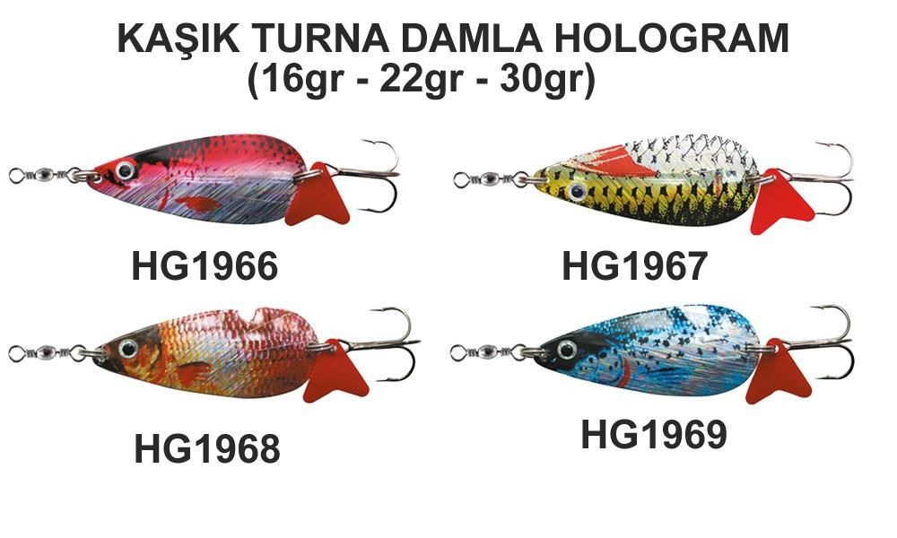 Effe Turna Kaşık Damla Hologram Döner Kaşık Olta 16 Gr