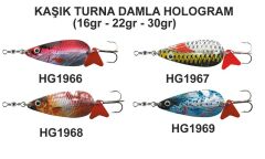 Effe Turna Kaşık Damla Hologram Döner Kaşık Olta 30 Gr