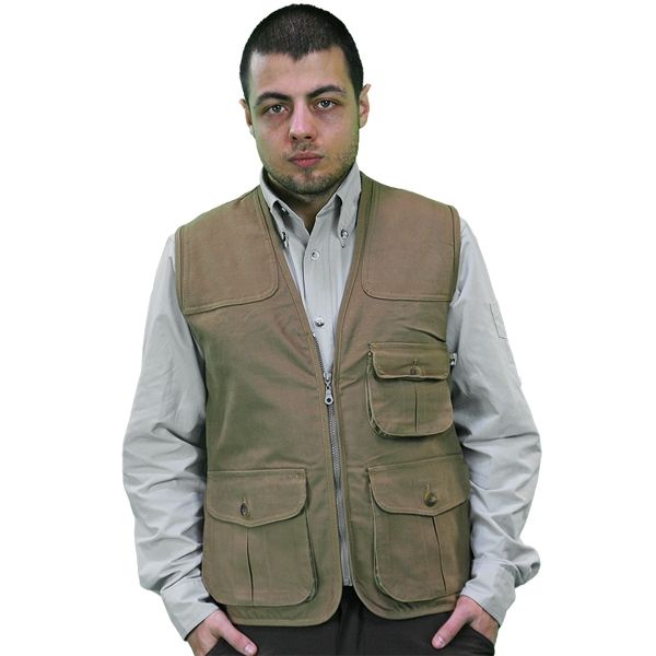 Siber Outdoor Avcı Yeleği Panama Klasik Cepli Toprak Renk Yelek