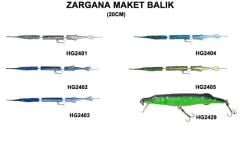 Effe Zargana Suni Yem Maket Balık 20 Cm 9,5 Cm