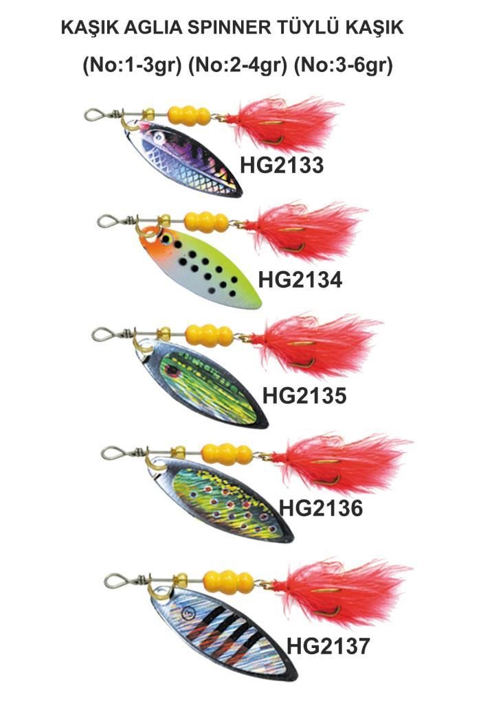 Effe Kaşık Aglıa Spinner Tüylü Meps No:1 - 3 Gr
