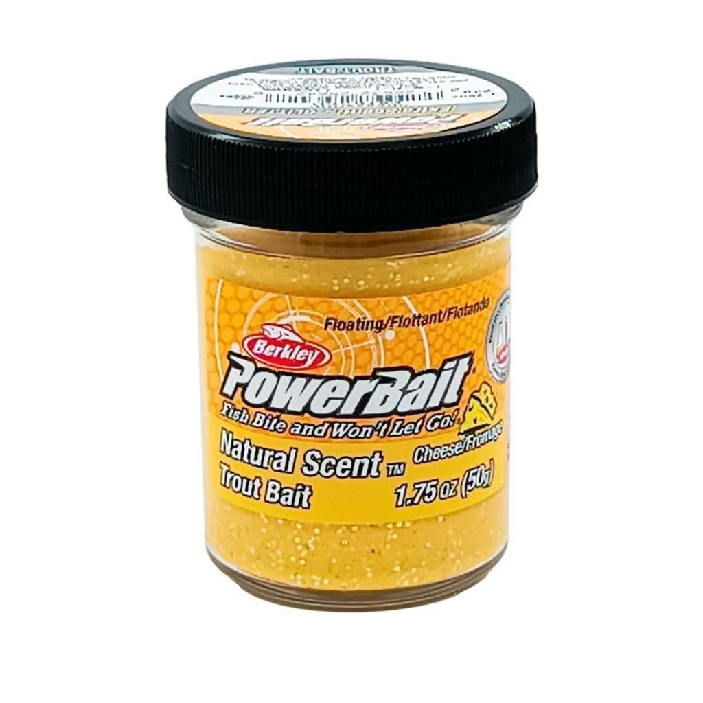 Berkley PowerBait Doğal Kokulu Glitter (Simli) Alabalık Hamuru - Cheese / Gltr